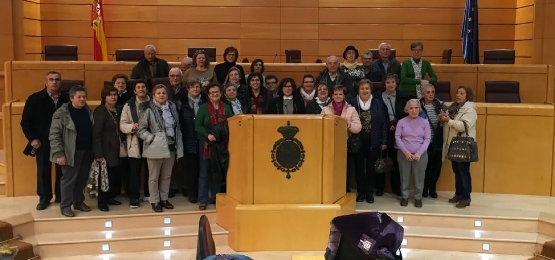 Una imagen del grupo en el Parlamento. 