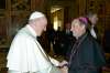 El encuentro entre Abilio Martínez Varea, Obispo de Soria, y el Papa Francisco.