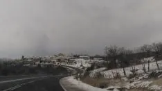 Imagen de la nieve en Abejar este viernes.