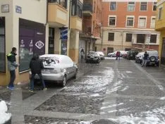 Batalla de bolas de nieve.