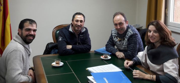 De derecha a izquierda, Fernández, Ortiz, Del Castillo y Esteras.