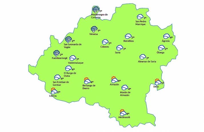 Previsión para este martes a las 14:00 h. /eltiempo.es