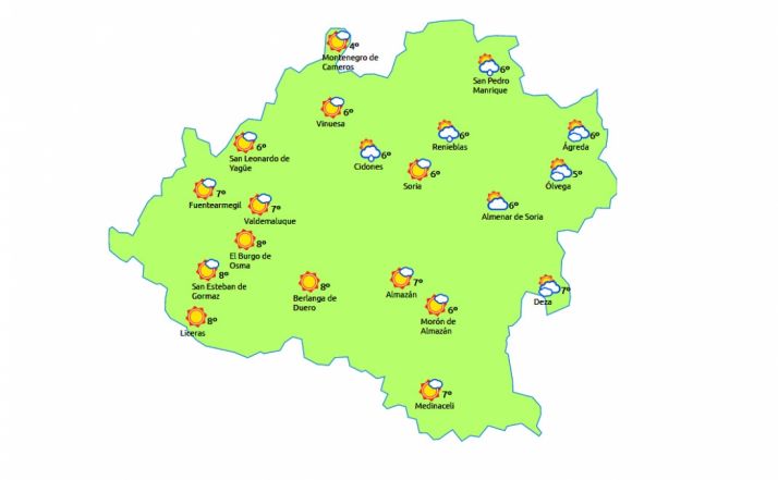 Situación a las 16:00 h./eltiempo.es