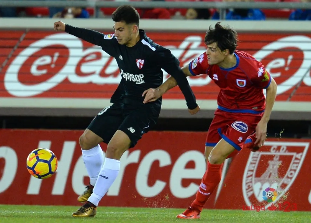 Una de las jugadas del partido. LFP