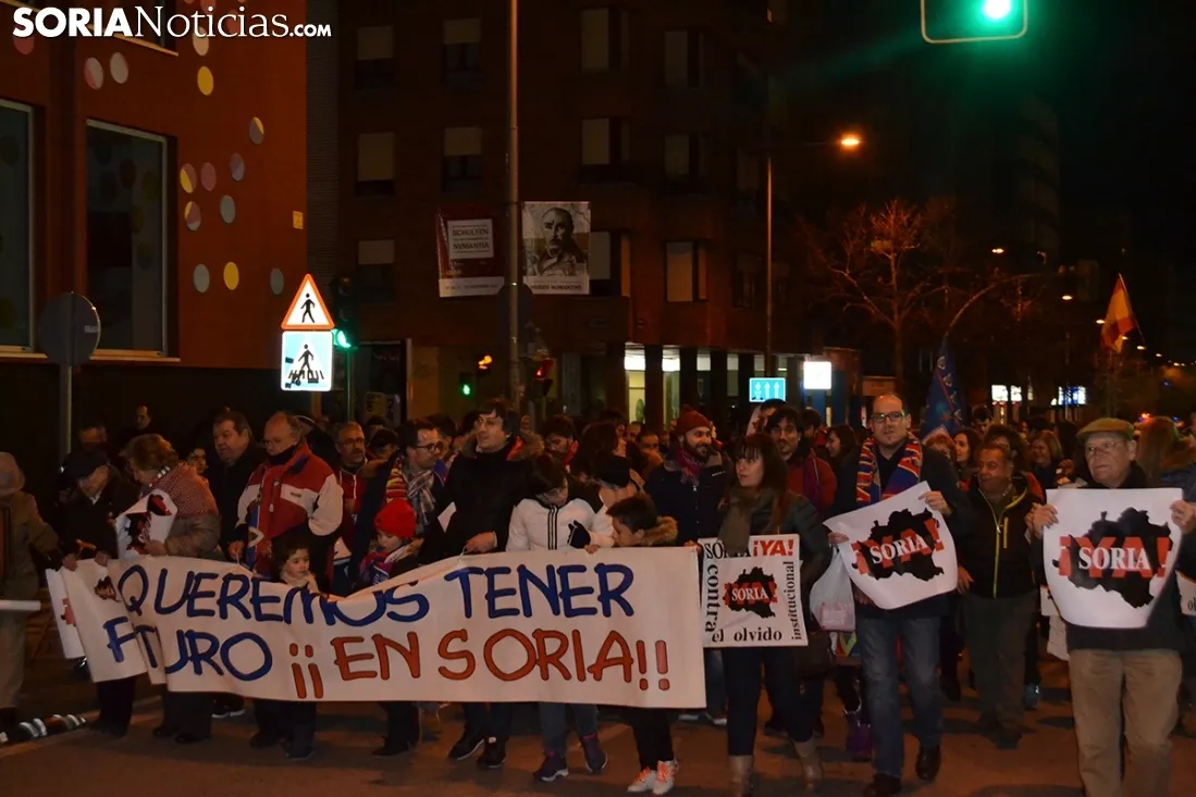 Manifestación de Soria Ya antes del Madrid y fiesta en la Herradores. SN