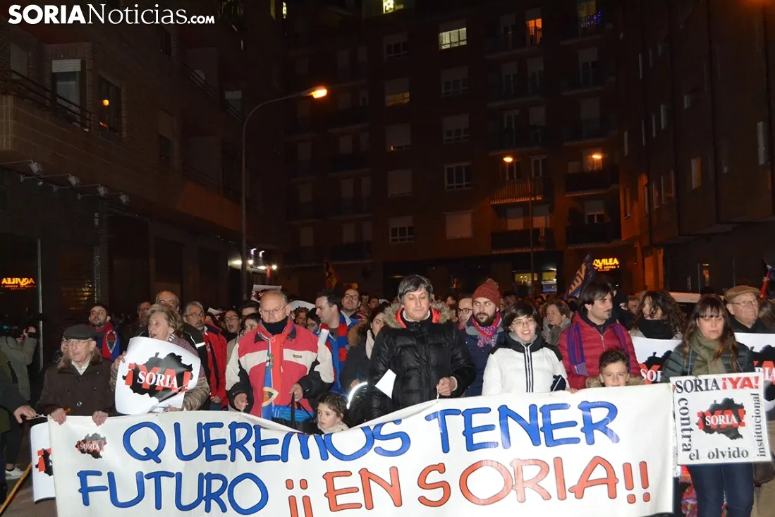 Manifestación de Soria Ya antes del Madrid y fiesta en la Herradores. SN