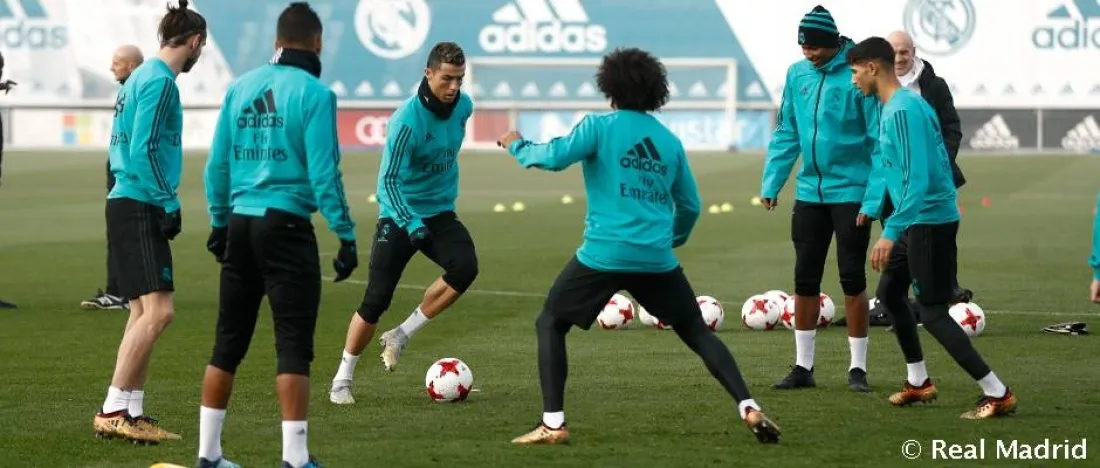Último entrenamiento blanco antes de venir a Soria. Real Madrid
