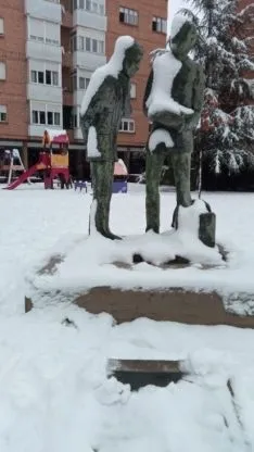 Domingo de nieves en Soria.