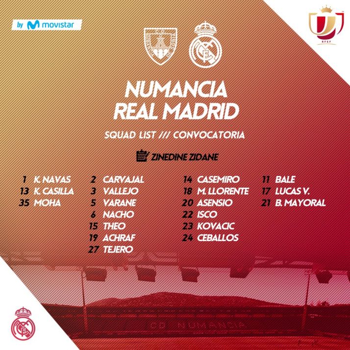 Confirmado: El Real Madrid viaja a Soria sin Cristiano, Benzema ni Ramos