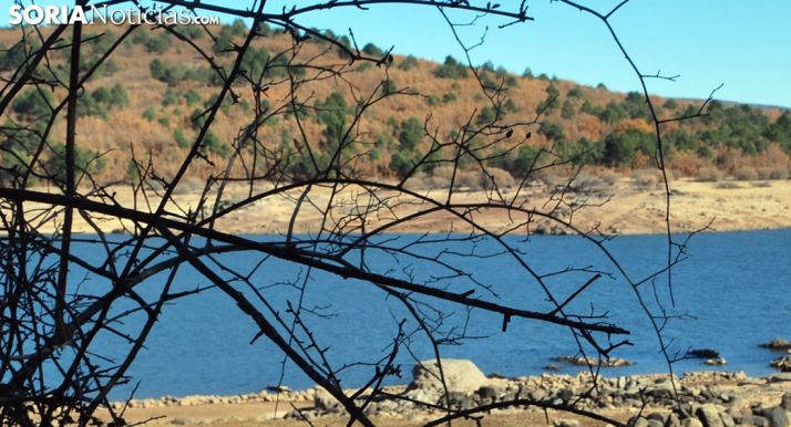 Imagen del embalse este diciembre en las inmediaciones de La Muedra. /SN