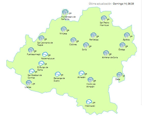 Continúa la previsión de nieve pero baja de intensidad