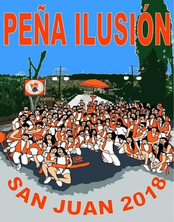 Banderín para San Juan 2018 de la Peña Ilusión.