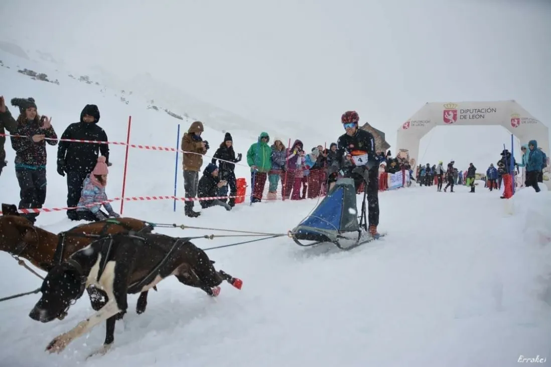 Jorge García, durante el Campeonato de Castilla y León de Mushing.
