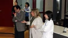 Una imagen de la visita de los escolares. 