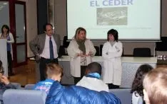 Una imagen de la visita de los escolares. 
