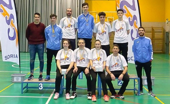 Los jugadores sorianos este sábado. 