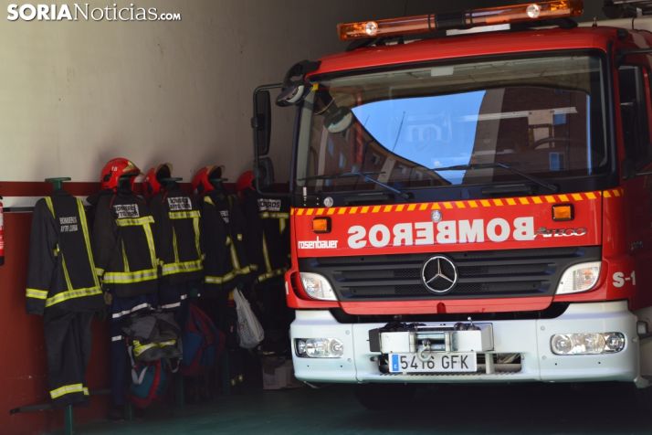 Vehículo de los Bomberos de Soria. Soria Noticias.