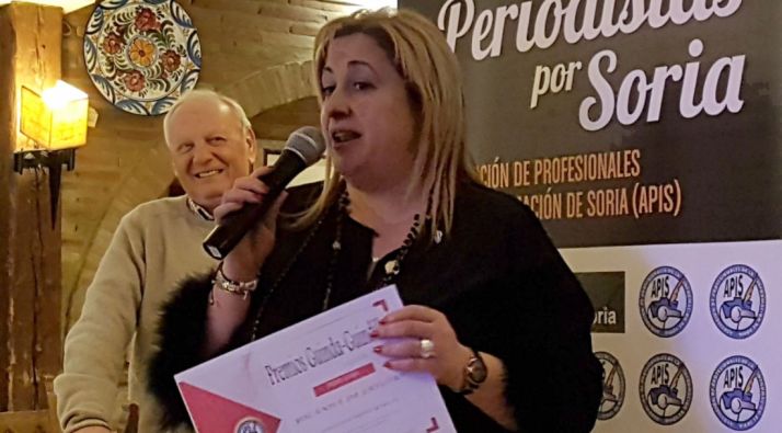 Yolanda de Gregorio en su intervención en la velada de los premios.