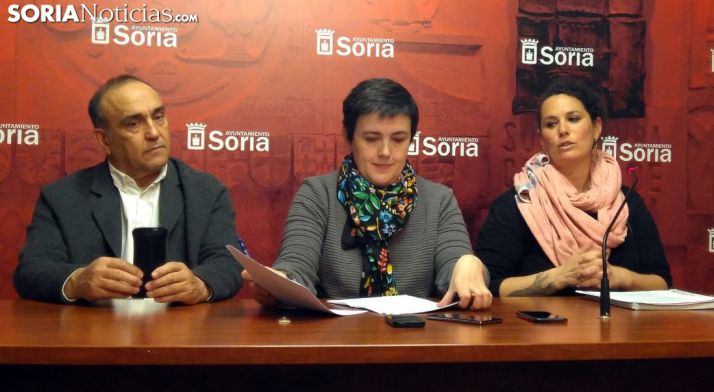 Rafael Laguens, Ana Alegre y Ángela Mancheni este lunes en rueda de prensa./SN