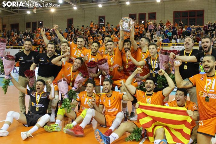 El CV Teruel se adjudica la Copa del Rey en el Pabellón Los Pajaritos, Soria. Bernat Díez.