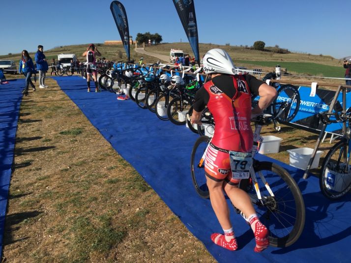 Imagen de archivo del duatlón disputado en Garray durante la pasada campaña. Federación de Triatlón de Castilla y León.