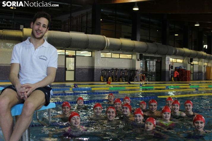 El CN Soriano, con Sergio Martín a la cabeza, en las piscinas de El Asperón. Bernat Díez.