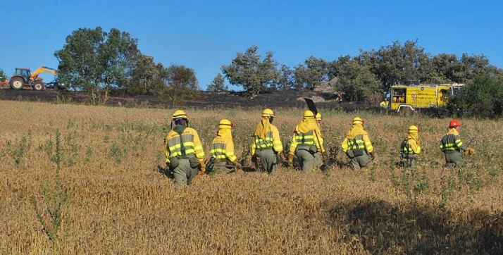 Intervención en un incendio en el municipio de Golmayo.