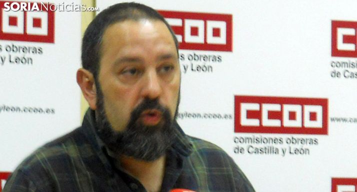 Javier Moreno, secretario general de CC OO en Soria. /SN