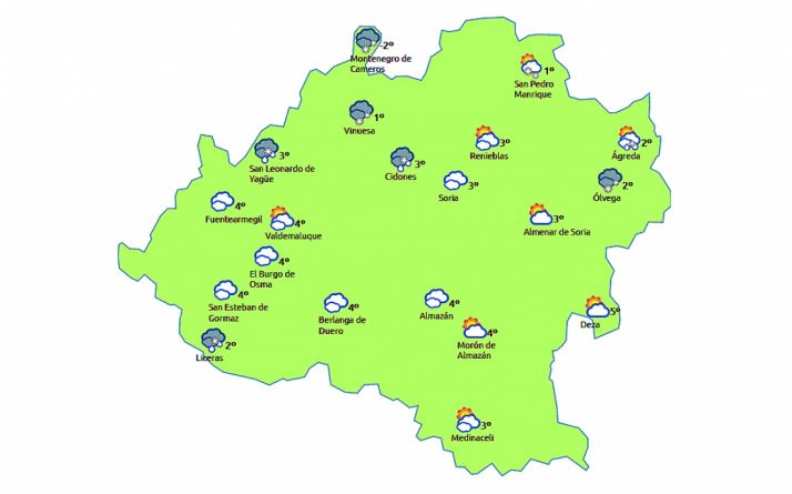 Previsión para las 12:00 de este miércoles./eltiempo.es