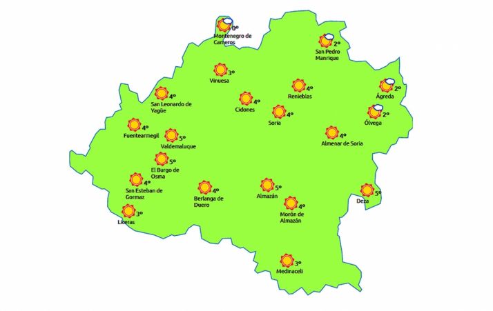 Previsión a las 13:00 h./eltiempo.es