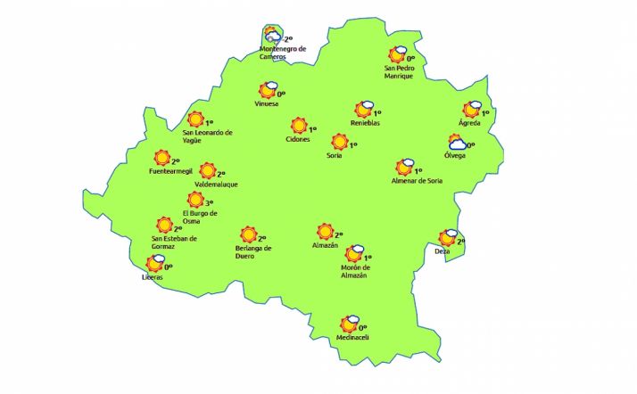 Previsión a las 12:00 horas. /eltiempo.es