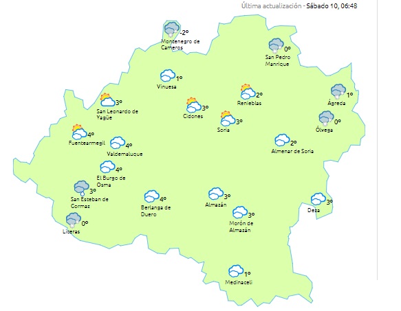 Continúa el frío y las precipitaciones dispersas