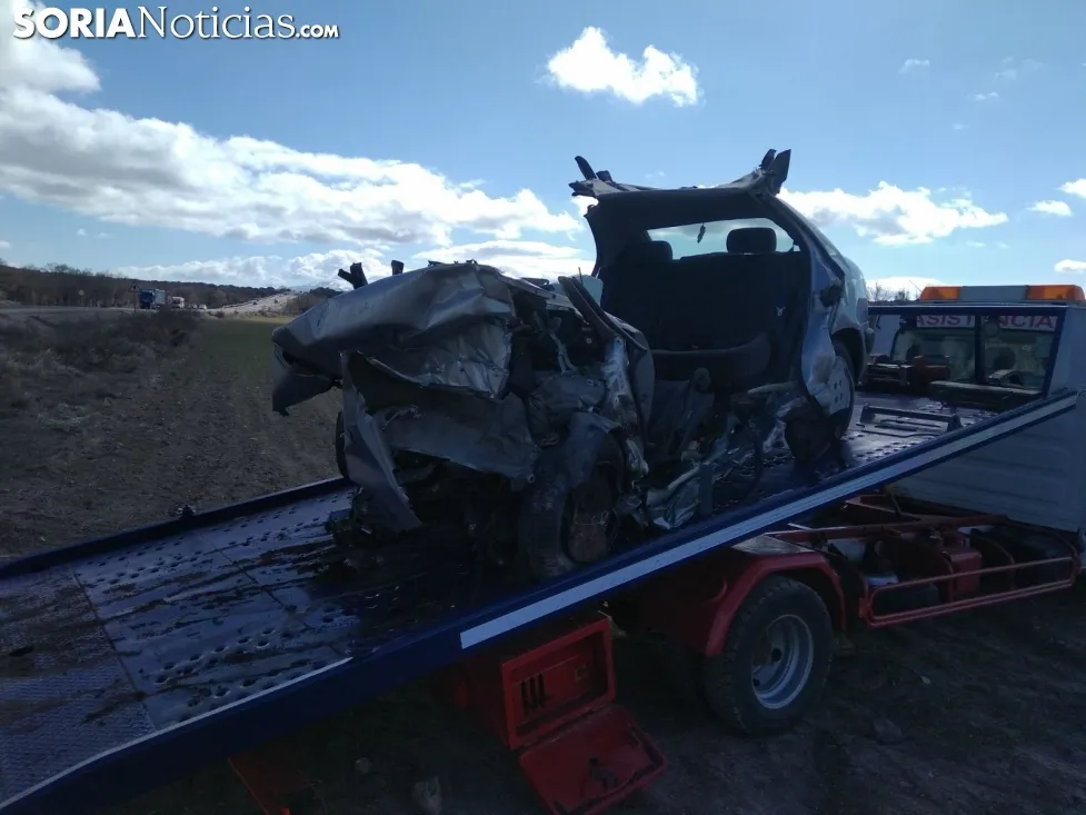 Lugar del accidente mortal. Soria Noticias. 
