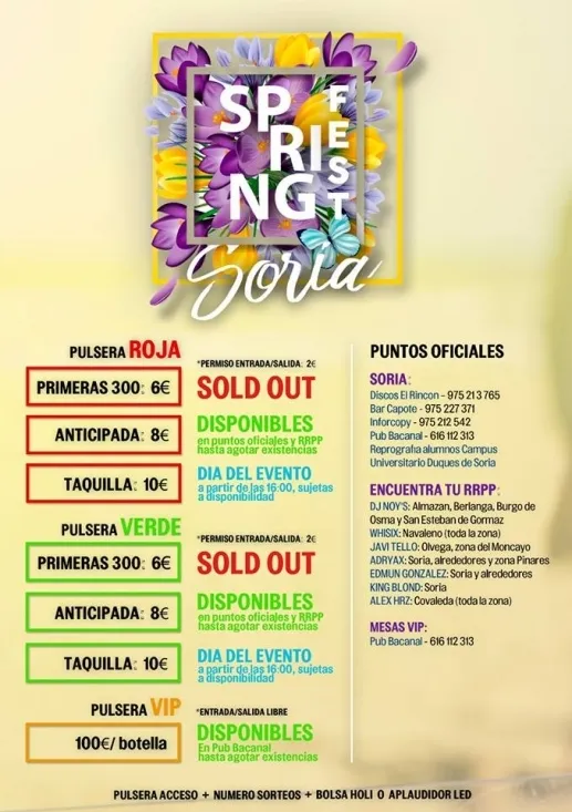 'Spring Fest', información adicional. 