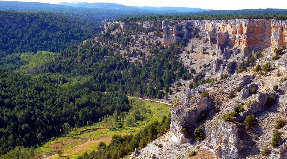 Vista aérea del Cañón del Río Lobos.