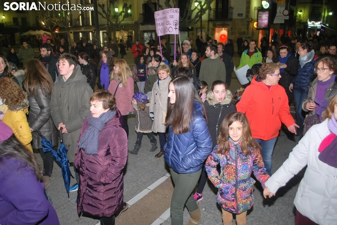 Una imagen de la manifestación de este jueves, 8-M. /SN