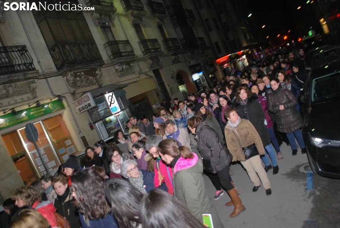 Una imagen de la manifestación de este jueves, 8-M. /SN