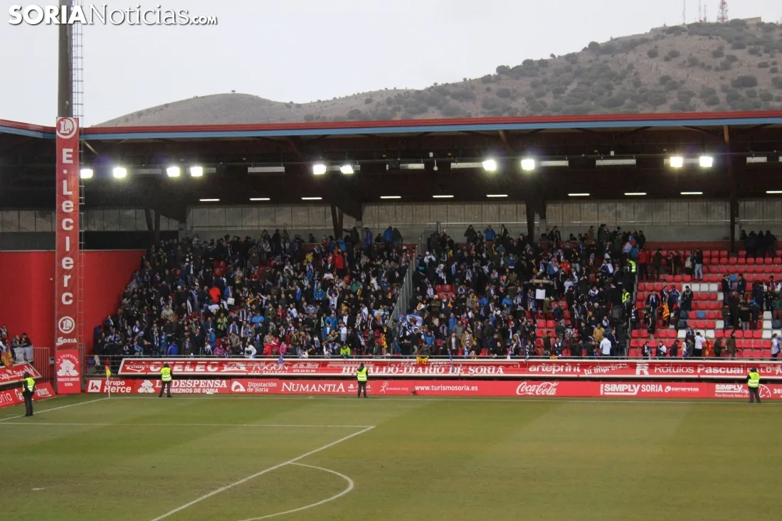 Afición zaragocista en Soria. Soria Notcias. 