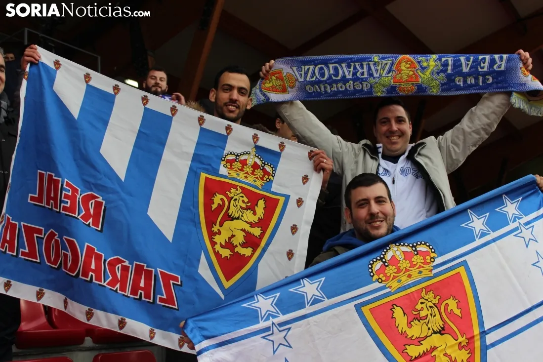 Afición zaragocista en Soria. Soria Notcias. 
