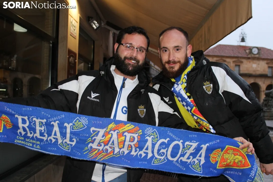 Afición zaragocista en Soria. Soria Noticias. 