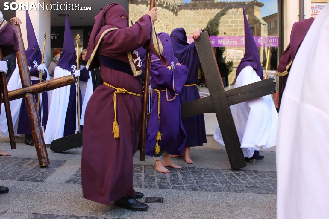 Procesión de la Cofradía de las Siete Palabras de Jesús en la Cruz. Soria Noticias. 