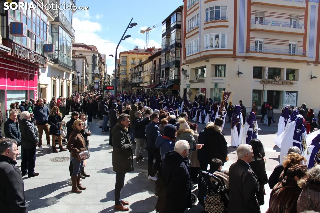 Procesión de la Cofradía de las Siete Palabras de Jesús en la Cruz. Soria Noticias. 