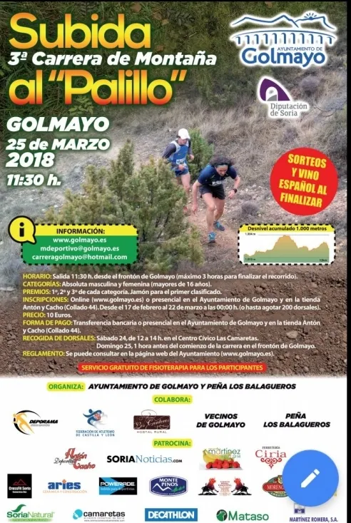 Cartel de la prueba