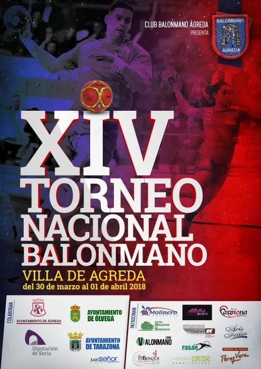 Cartel XIV Torneo Villa de Ágreda. Balonmano Ágreda. 