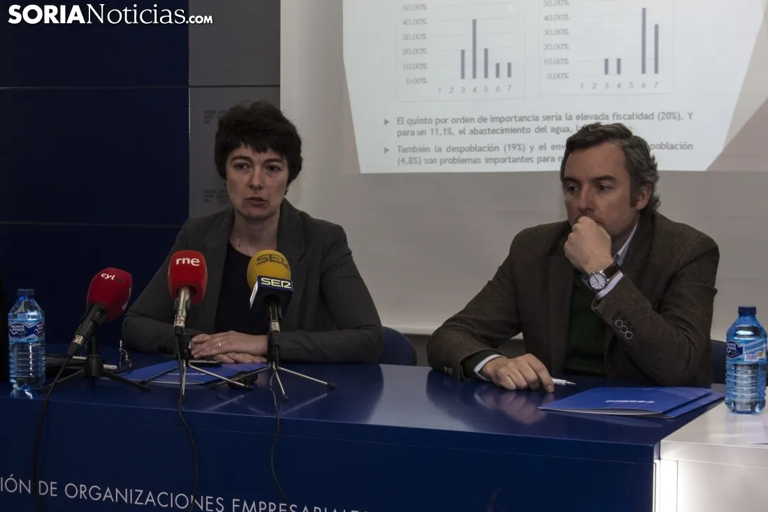 Mercedes Ciria y Jesús Mateo durante la rueda de prensa. /Freddy Páez