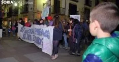 Una imagen de la manifestación de este jueves, 8-M. /SN