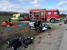 Lugar del accidente mortal. Soria Noticias. 