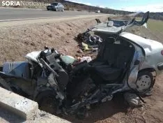 Lugar del accidente mortal. Soria Noticias. 