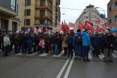 Una imagen de la concentración este jueves. /SN