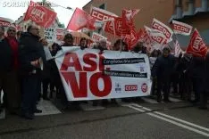 Una imagen de la concentración este jueves. /SN